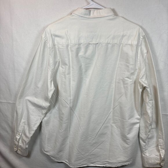 Men’s H&M White L/S Oxford Button Up Shirt Regular Fit Sz Large Cotton - Picture 11 of 13